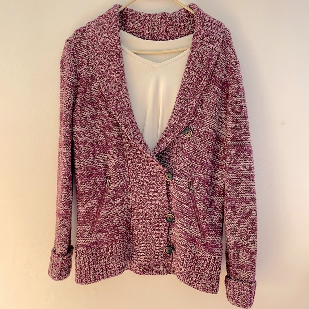 American Eagle Outfitters Maroon Sweater Cardigan